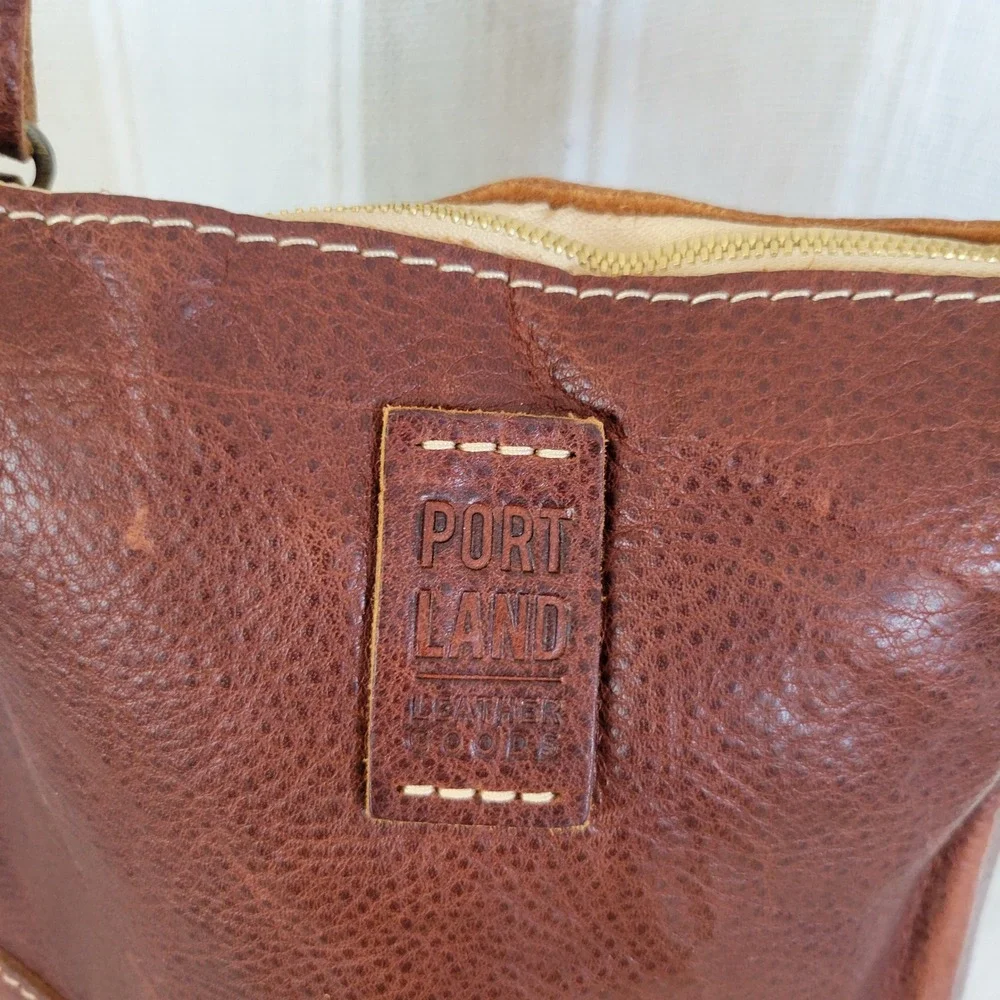 Portland Leather Goods‎ Crossbody Bag Purse Brown Boho Minimialist